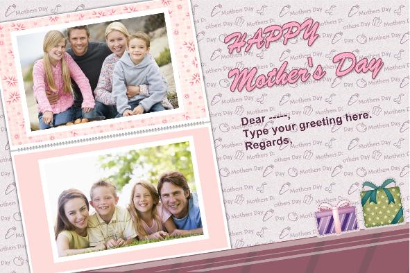 家族 photo templates 母の日のカード(3)
